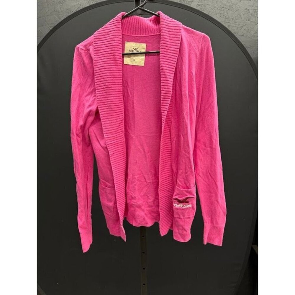 Hollister Y2K Vintage Pink Logo Cardigan